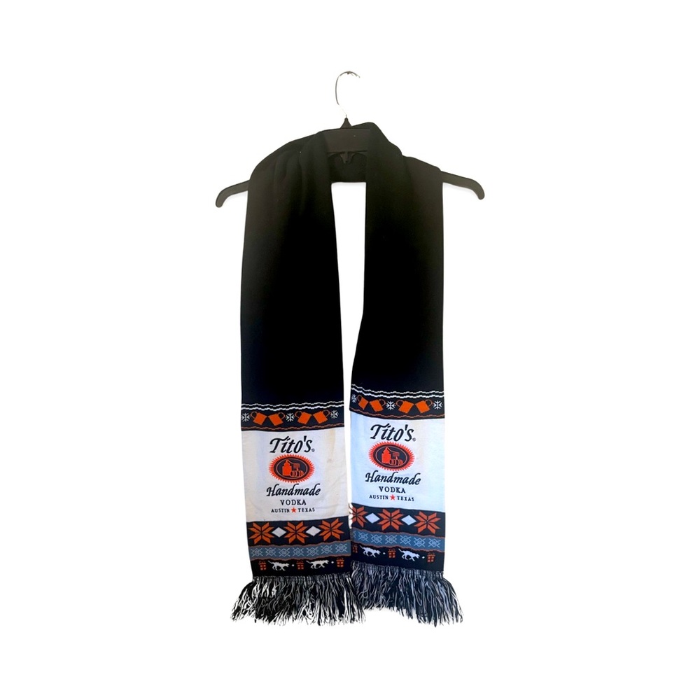 Tito’s handmade vodka winter scarf double sided